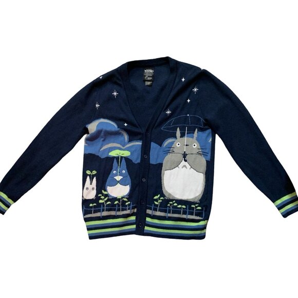 My Neighbor Totoro Cardigan Sz XXS oversized Studio Ghibli Button Front Kawaii - Picture 3 of 6